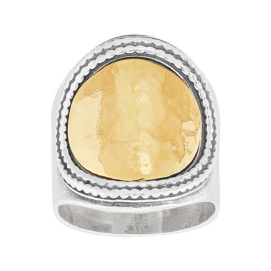 Silpada - Silpada 'Golden Hour' 14K Gold Plate & Sterling Silver Ring: 9