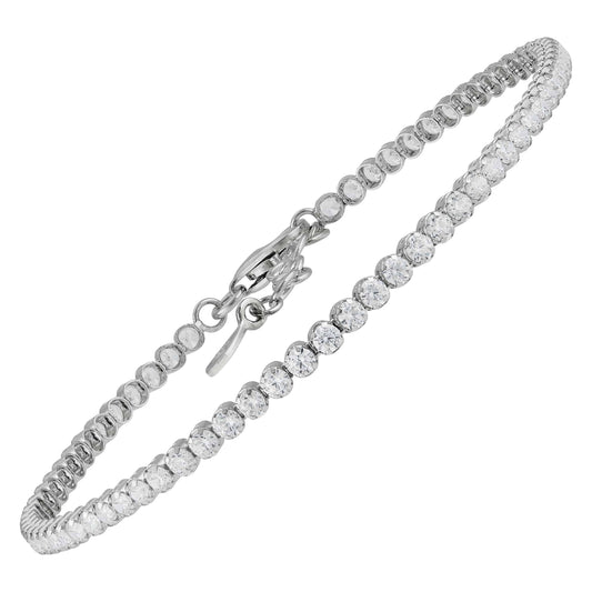 Silpada - Silpada 'All Aglow' Cubic Zirconia Tennis Bracelet: White / 8