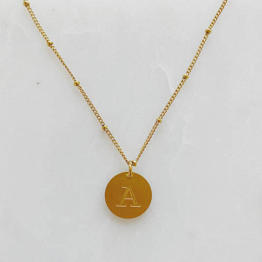 Singular Charm Initial Necklace - A