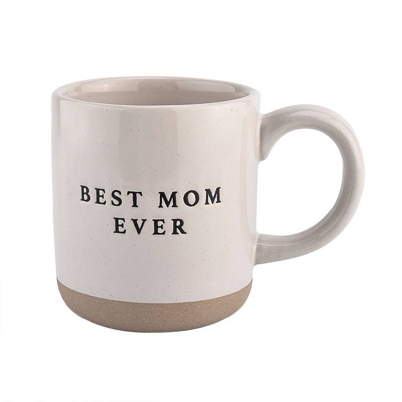 Best Mom Ever - Cream Stoneware Coffee Mug - 14 oz