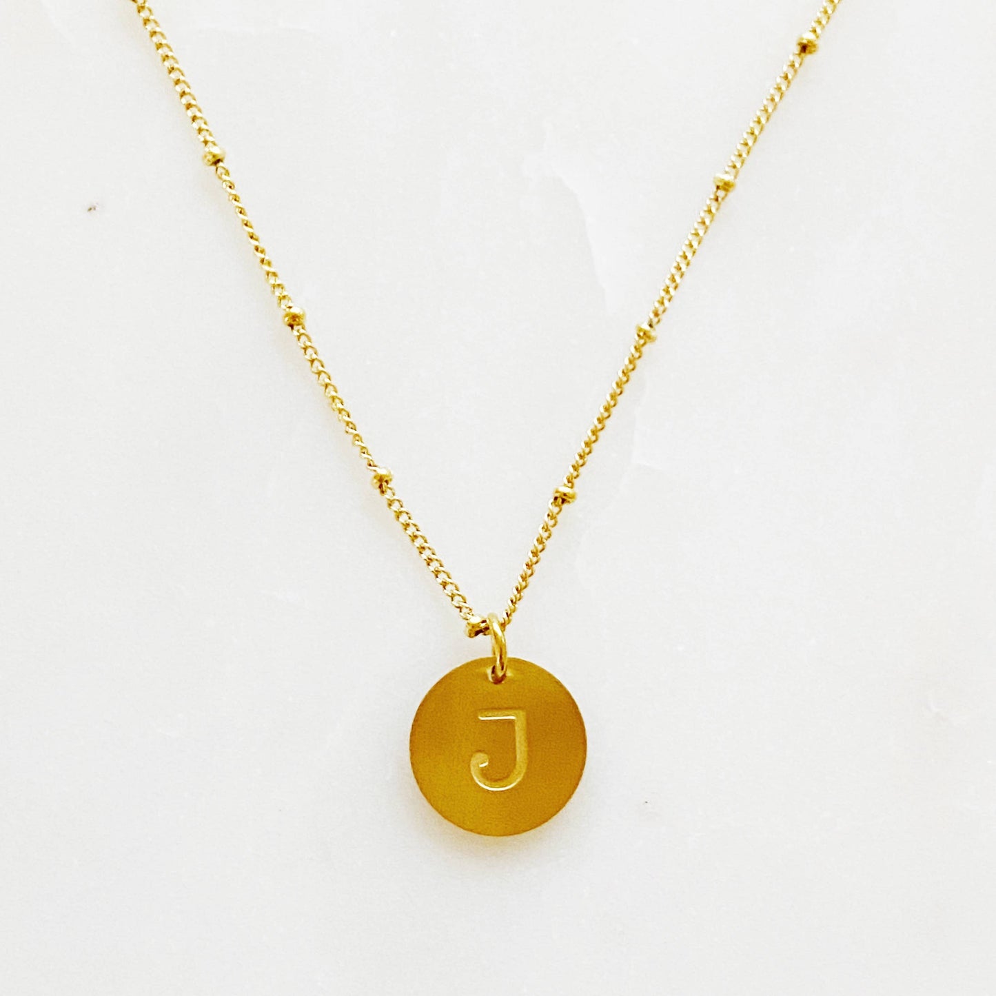 Singular Charm Initial Necklace - J