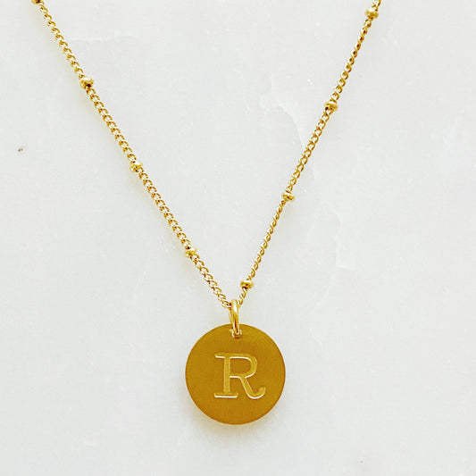 Singular Charm Initial Necklace - R