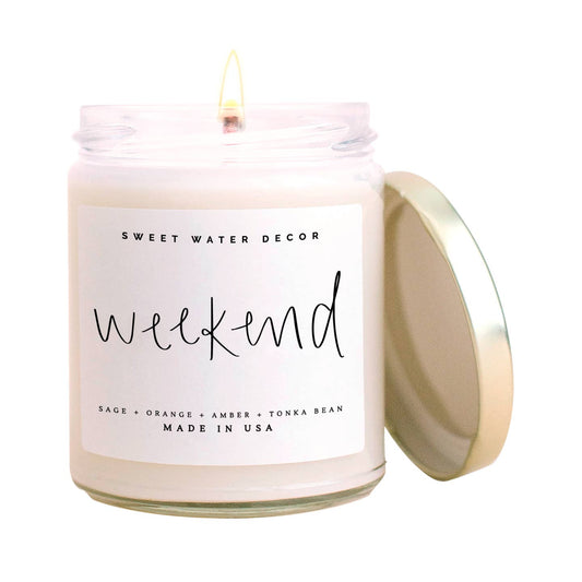 Weekend Soy Candle - Clear Jar - 9 oz