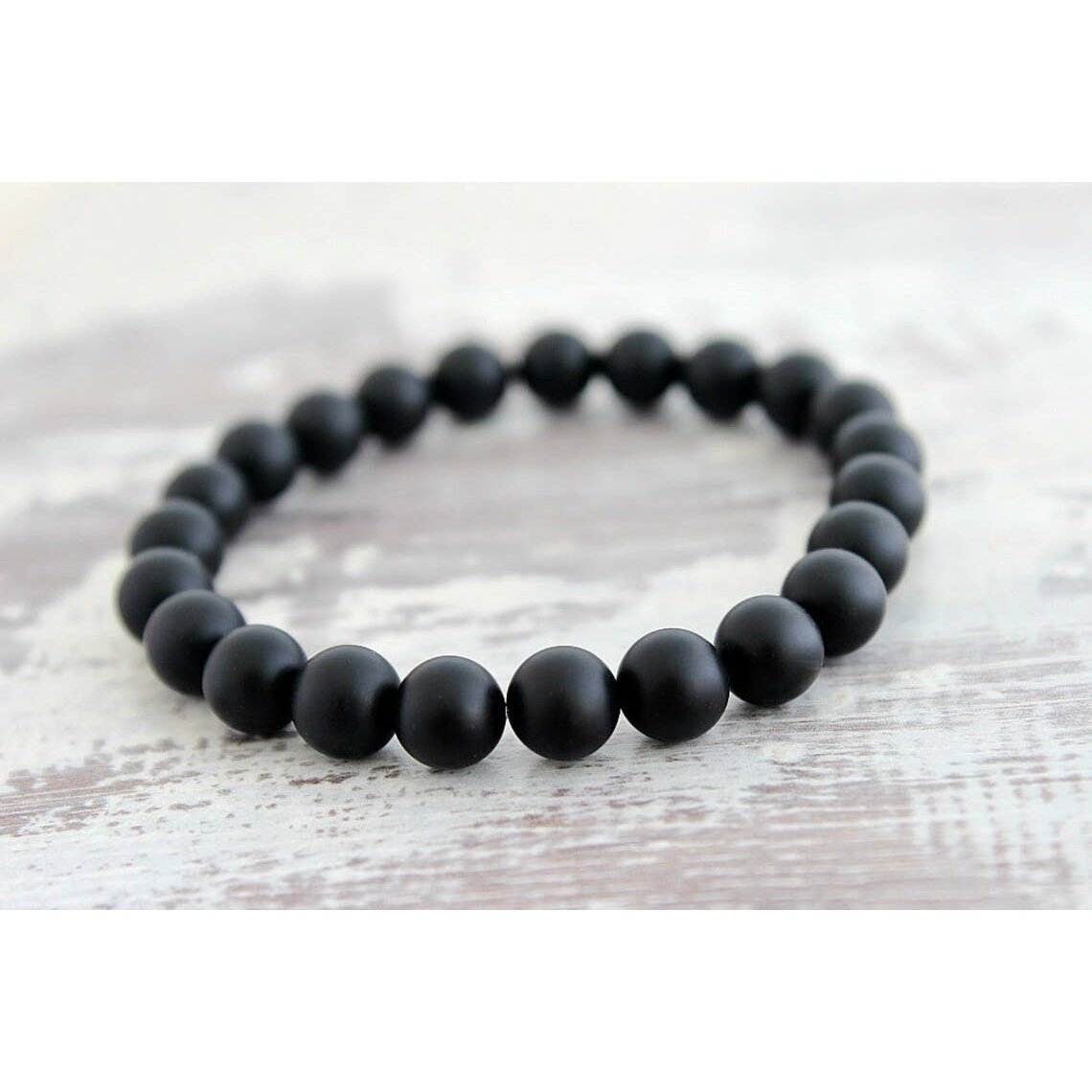 Matte Black Onyx Men's Bracelet 6mm