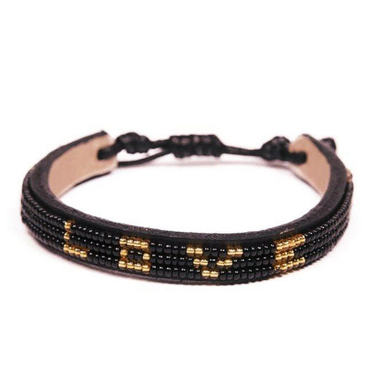 Love Is Project - Skinny LOVE Bracelet - Black/Gold