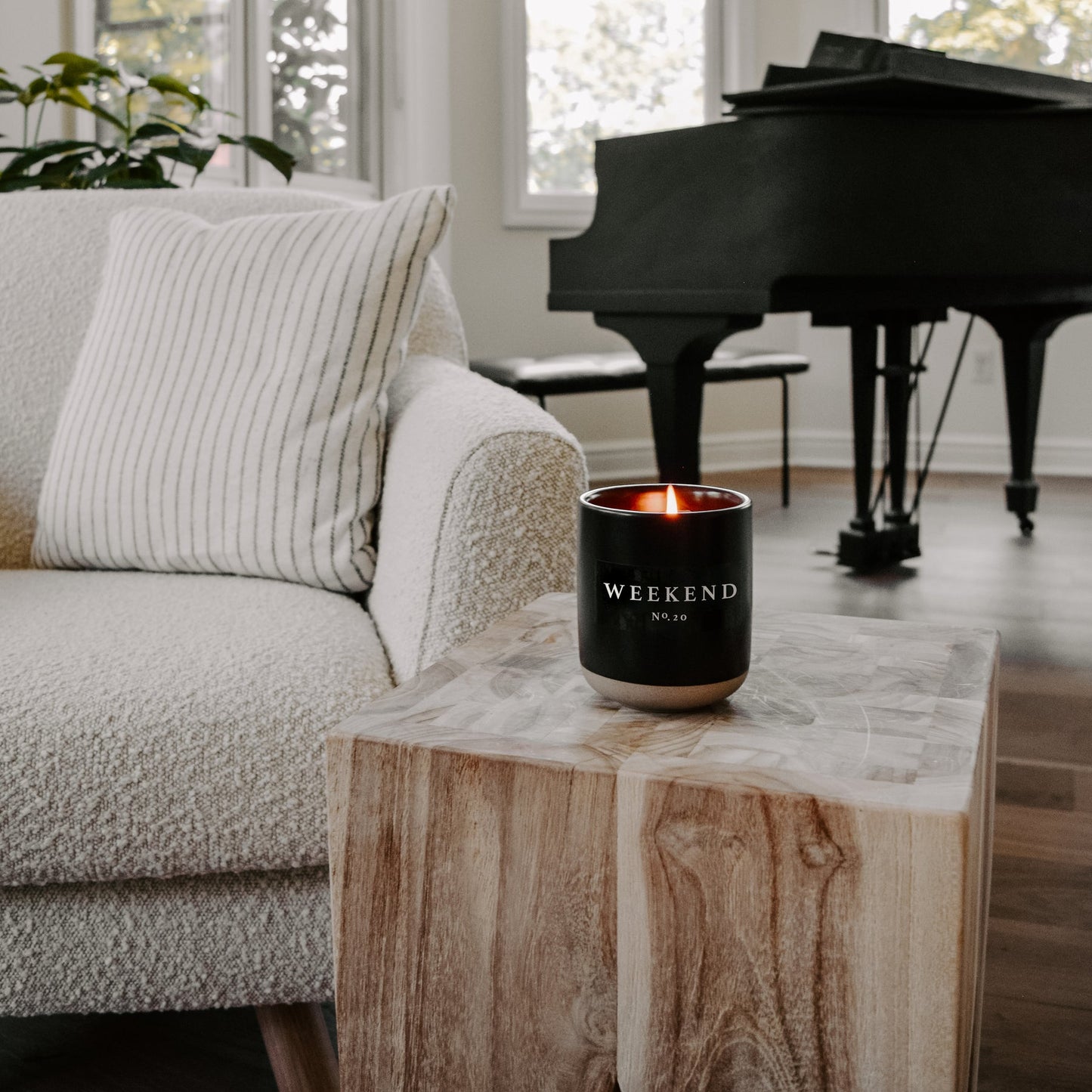 Weekend Soy Candle - Black Stoneware Jar