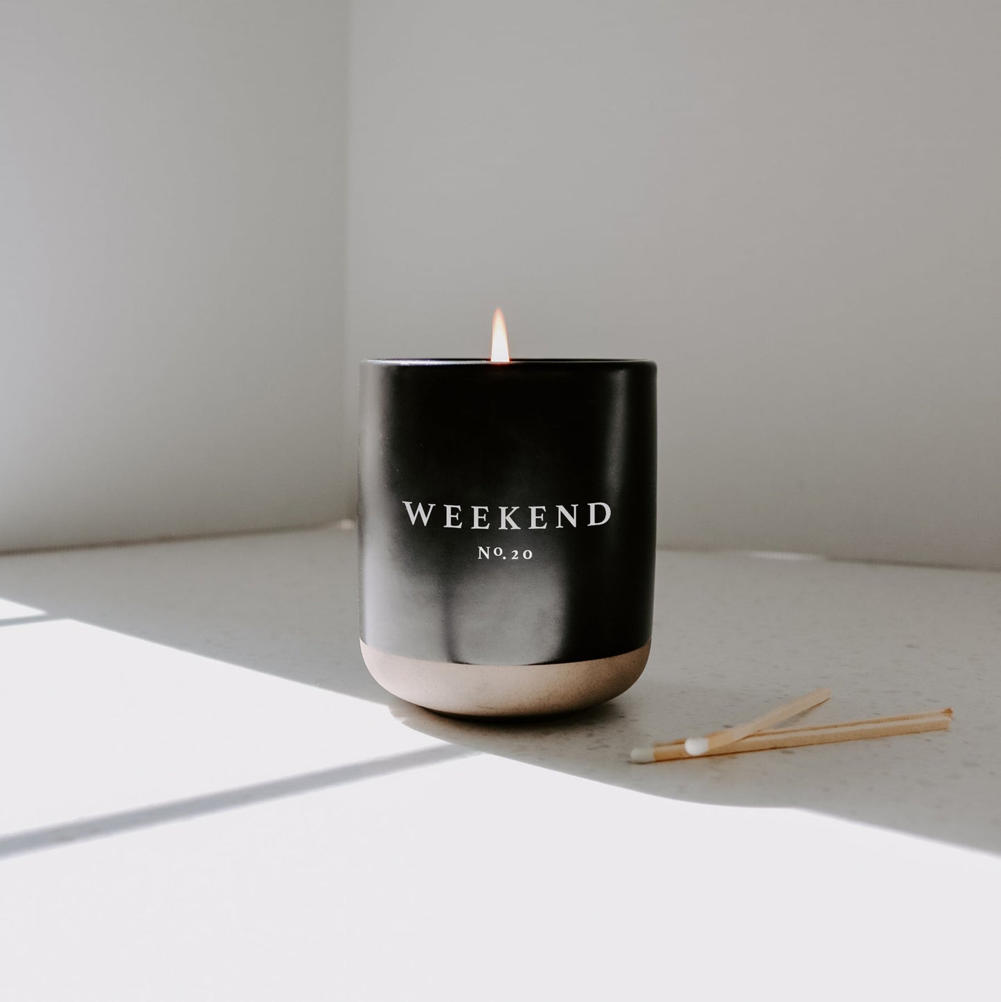 Weekend Soy Candle - Black Stoneware Jar