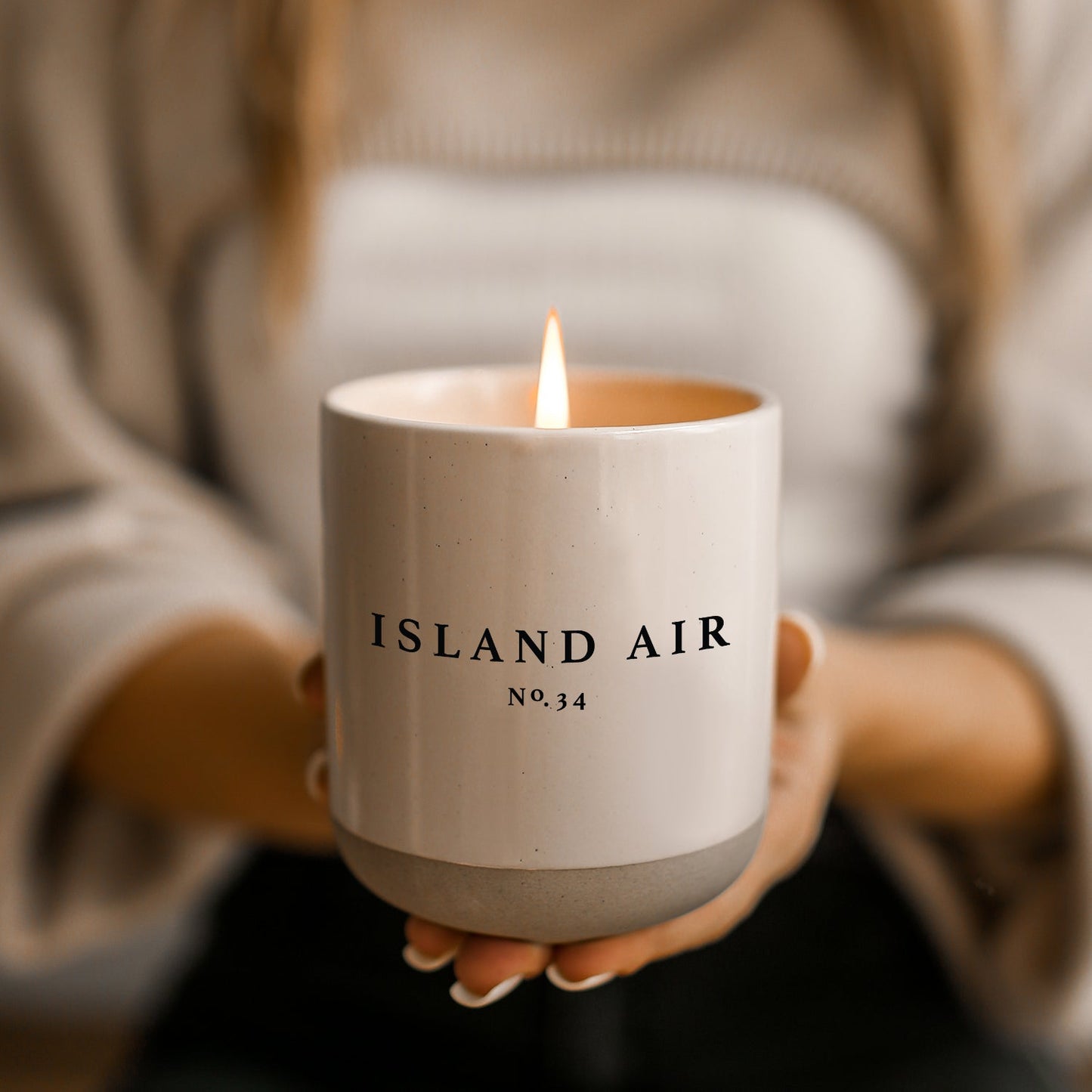 Island Air Soy Candle - Cream Stoneware Jar