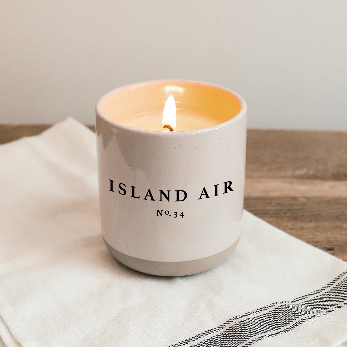 Island Air Soy Candle - Cream Stoneware Jar