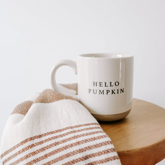 Hello Pumpkin - Cream Stoneware Coffee Mug