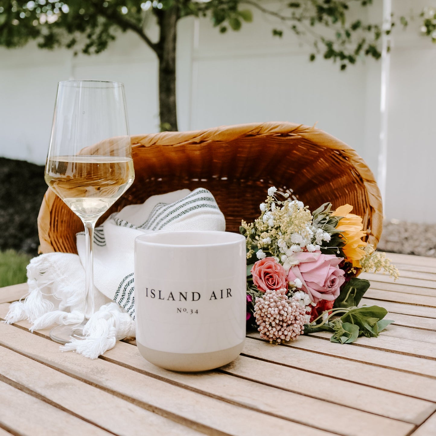 Island Air Soy Candle - Cream Stoneware Jar