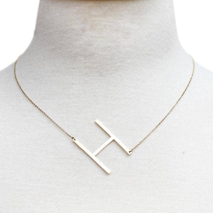 Monogram Collection Initial Necklace - H