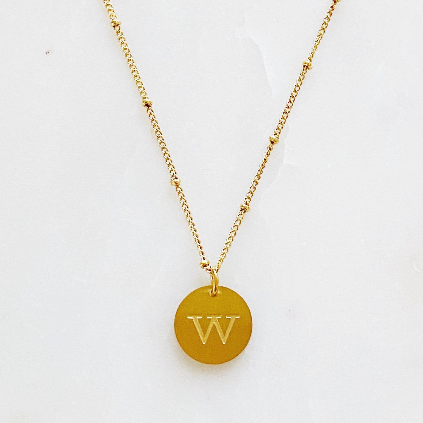 Singular Charm Initial Necklace - W