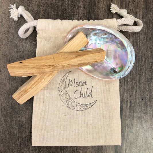 Palo Santo & Abalone Shell Smudging Energy Clearing Kit