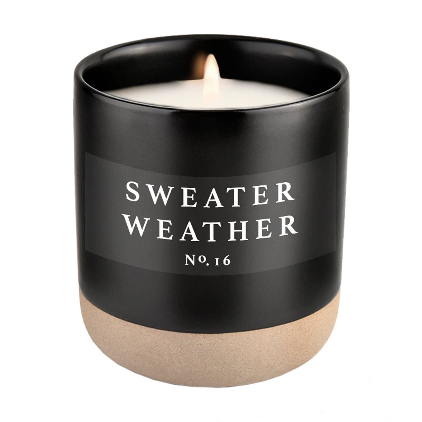 Sweater Weather Soy Candle - Black Stoneware Jar