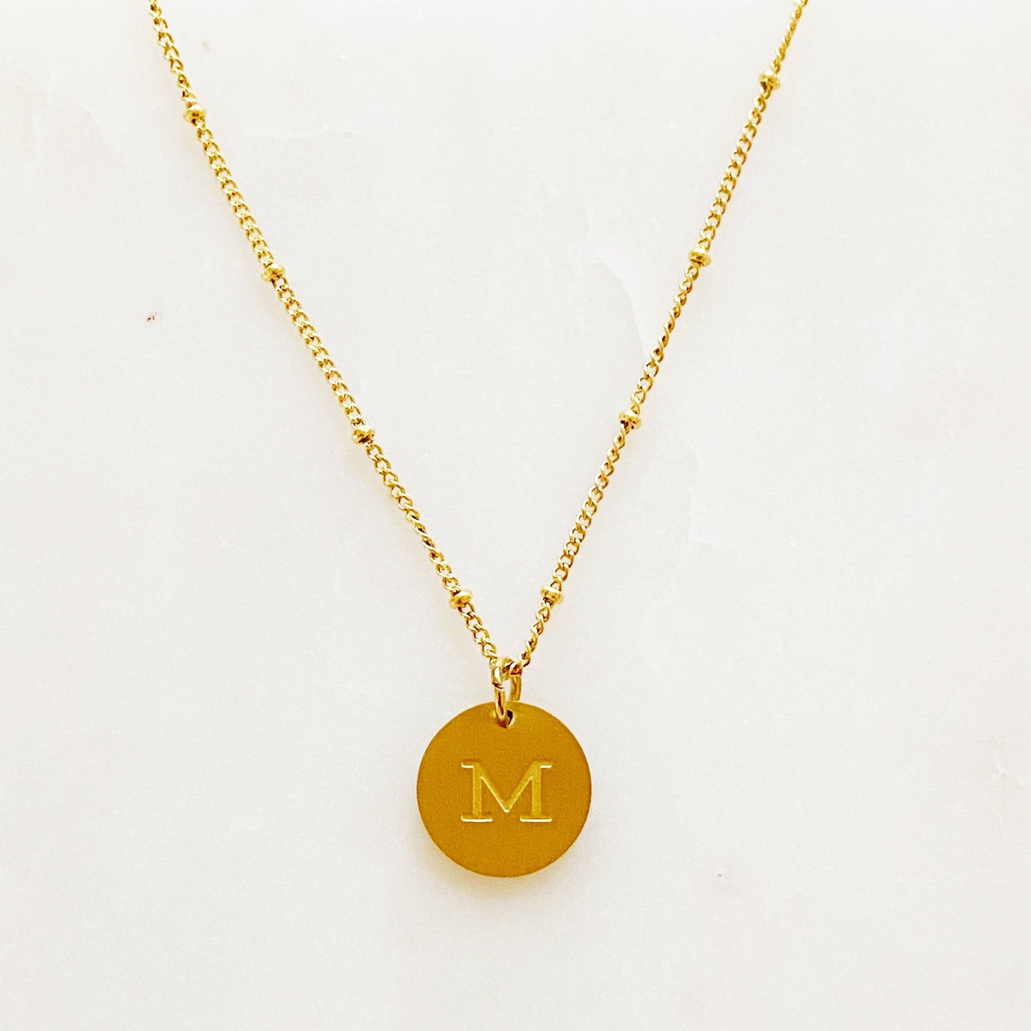 Singular Charm Initial Necklace - M