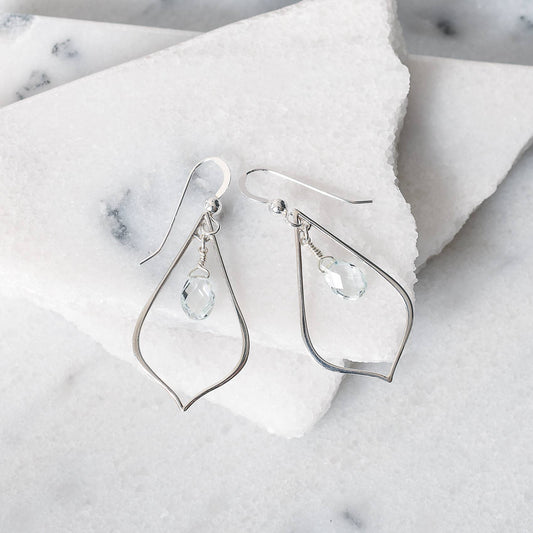 Aquamarine Statement Earrings