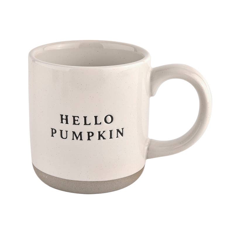 Hello Pumpkin - Cream Stoneware Coffee Mug